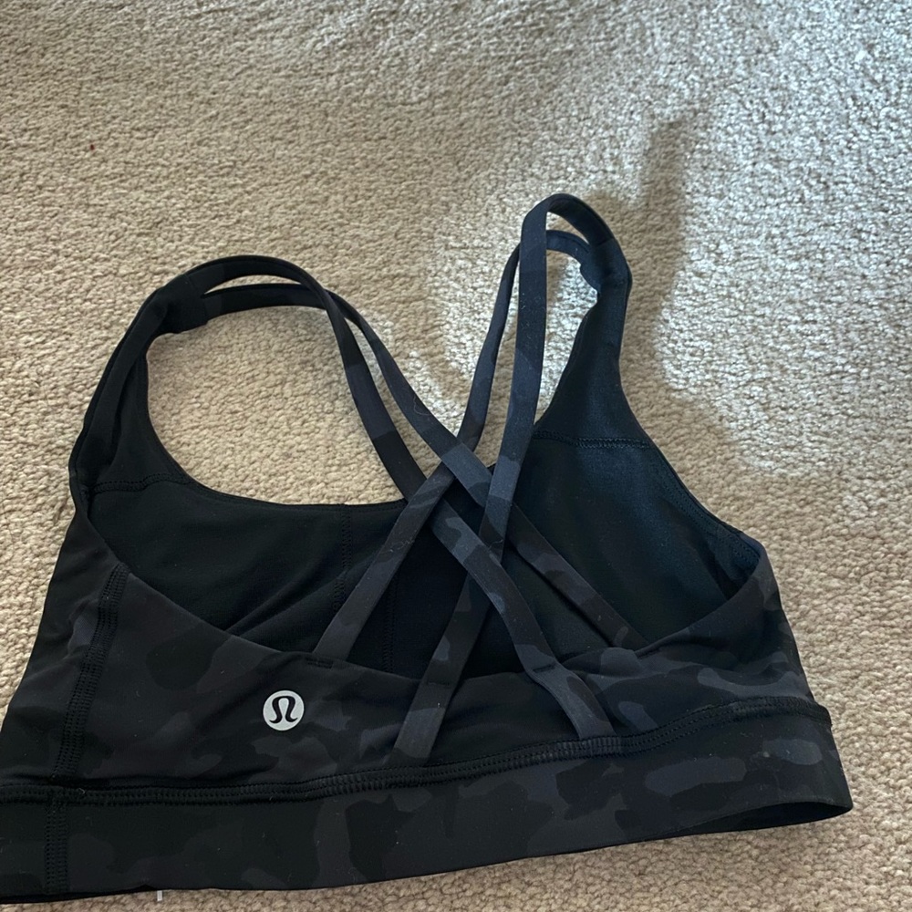 Lululemon energy bra- black camp